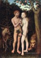 Adam et Eve 1533 religieuse Lucas Cranach l’Ancien Nu